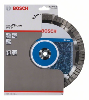 Алмазный отрезной круг Best for Stone 230 x 22,23 x 2,4 x 15 mm 2608602645